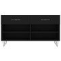 Banco zapatero madera de ingeniería negro 102x35x55 cm de vidaXL, Zapateros y organizadores de calzado - Ref: Foro24-829733, ...