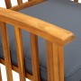 Sillas de comedor jardín 2 uds con cojines madera maciza acacia de vidaXL, Sillas de jardín - Ref: Foro24-312130, Precio: 173...