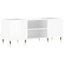 Mueble discos madera contrachapada blanco brillo 121x38x48 cm de vidaXL, Almacenamiento para CD y DVD - Ref: Foro24-831670, P...