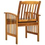 Sillas de comedor jardín 3 uds con cojines madera maciza acacia de vidaXL, Sillas de jardín - Ref: Foro24-312131, Precio: 279...