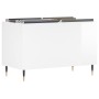 Mueble discos madera contrachapada blanco brillo 74,5x38x48 cm de vidaXL, Almacenamiento para CD y DVD - Ref: Foro24-831718, ...