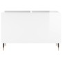 Mueble discos madera contrachapada blanco brillo 74,5x38x48 cm de vidaXL, Almacenamiento para CD y DVD - Ref: Foro24-831718, ...