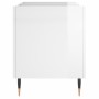Mueble discos madera contrachapada blanco brillo 74,5x38x48 cm de vidaXL, Almacenamiento para CD y DVD - Ref: Foro24-831718, ...