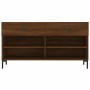 Banco zapatero madera de ingeniería marrón roble 102x35x55 cm de vidaXL, Zapateros y organizadores de calzado - Ref: Foro24-8...
