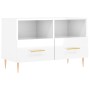 Mueble de TV madera contrachapada blanco brillo 80x36x50 cm de vidaXL, Muebles TV - Ref: Foro24-828958, Precio: 47,84 €, Desc...