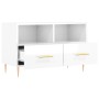 Mueble de TV madera contrachapada blanco brillo 80x36x50 cm de vidaXL, Muebles TV - Ref: Foro24-828958, Precio: 47,84 €, Desc...