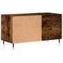 Smoked oak engineered wood record cabinet 85x38x48 cm by vidaXL, CD and DVD storage - Ref: Foro24-831697, Price: 51,46 €, Dis...