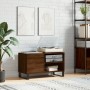 Mueble de discos madera de ingeniería marrón roble 85x38x48 cm de vidaXL, Almacenamiento para CD y DVD - Ref: Foro24-831715, ...