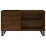 Mueble de discos madera de ingeniería marrón roble 85x38x48 cm de vidaXL, Almacenamiento para CD y DVD - Ref: Foro24-831715, ...