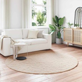 Alfombra de Piel Sintética de Conejo Olite Taupé Ø 200 cm en Alfombras | Comprar online en Foru.es