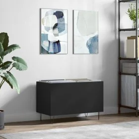 Black plywood record cabinet 74.5x38x48 cm by vidaXL, CD and DVD storage - Ref: Foro24-831725, Price: 36,89 €, Discount: %