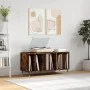 Mueble discos madera contrachapada roble ahumado 100x38x48 cm de vidaXL, Almacenamiento para CD y DVD - Ref: Foro24-831745, P...