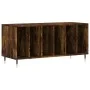Mueble discos madera contrachapada roble ahumado 100x38x48 cm de vidaXL, Almacenamiento para CD y DVD - Ref: Foro24-831745, P...