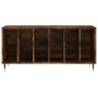 Mueble discos madera contrachapada roble ahumado 100x38x48 cm de vidaXL, Almacenamiento para CD y DVD - Ref: Foro24-831745, P...