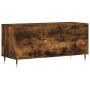 Mueble discos madera contrachapada roble ahumado 100x38x48 cm de vidaXL, Almacenamiento para CD y DVD - Ref: Foro24-831745, P...