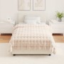 Manta de Piel de Conejo Sintética 4 pcs Beige 130 x 150 cm en Ropa de cama | Comprar online en Foru.es