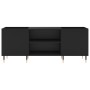 Mueble para discos madera contrachapada negro 121x38x48 cm de vidaXL, Almacenamiento para CD y DVD - Ref: Foro24-831669, Prec...