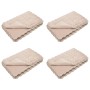 Manta de Piel de Conejo Sintética 4 pcs Beige 220 x 240 cm en Ropa de cama | Comprar online en Foru.es