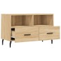 Mueble para TV madera contrachapada roble ahumado 80x36x50 cm de vidaXL, Muebles TV - Ref: Foro24-828991, Precio: 67,59 €, De...