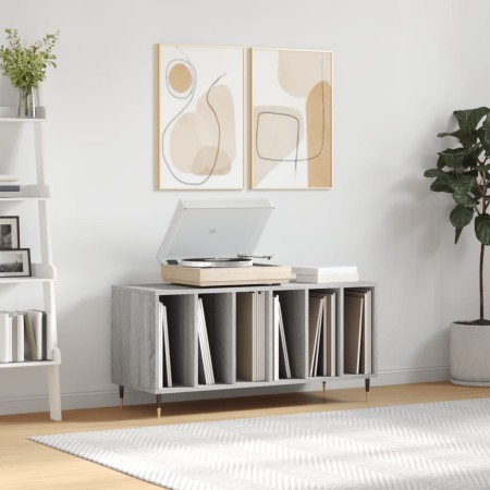 Mueble para discos madera contrachapada gris Sonoma 100x38x48cm de vidaXL, Almacenamiento para CD y DVD - Ref: Foro24-831746,...