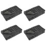 Manta de Piel de Conejo Sintética 4 pcs Gris oscuro en Ropa de cama | Comprar online en Foru.es