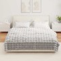 Manta de Piel de Conejo Sintética 4 pcs Gris 150 x 220 cm en Ropa de cama | Comprar online en Foru.es