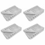 Manta de Piel de Conejo Sintética 4 pcs Gris 240 x 270 cm en Ropa de cama | Comprar online en Foru.es