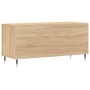 Mueble discos madera contrachapada roble Sonoma 100x38x48 cm de vidaXL, Almacenamiento para CD y DVD - Ref: Foro24-831743, Pr...