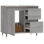 Armario de baño madera contrachapada gris Sonoma 65x33x60 cm de vidaXL, Tocadores de baño - Ref: Foro24-831602, Precio: 60,60...