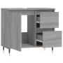 Armario de baño madera contrachapada gris Sonoma 65x33x60 cm de vidaXL, Tocadores de baño - Ref: Foro24-831602, Precio: 60,60...