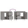 Armario de baño madera contrachapada gris Sonoma 65x33x60 cm de vidaXL, Tocadores de baño - Ref: Foro24-831602, Precio: 60,60...