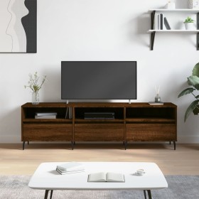 Mueble de TV madera contrachapada roble marrón 150x30x44,5 cm de vidaXL, Muebles TV - Ref: Foro24-831299, Precio: 109,41 €, D...