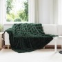 Manta de Piel de Conejo Sintética 4 pcs Verde oscuro en Ropa de cama | Comprar online en Foru.es
