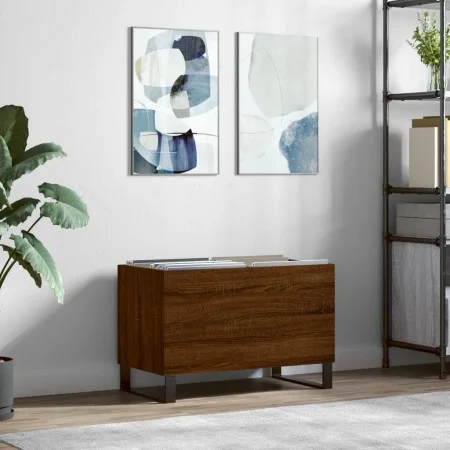 Brown oak plywood disc cabinet 74.5x38x48 cm by vidaXL, CD and DVD storage - Ref: Foro24-831739, Price: 43,35 €, Discount: %