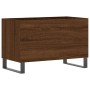 Mueble discos madera contrachapada roble marrón 74,5x38x48 cm de vidaXL, Almacenamiento para CD y DVD - Ref: Foro24-831739, P...