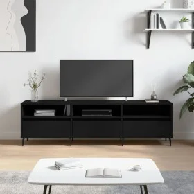 Mueble de TV madera contrachapada negro 150x30x44,5 cm de vidaXL, Muebles TV - Ref: Foro24-831293, Precio: 87,97 €, Descuento: %