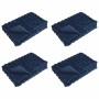Manta de Piel de Conejo Sintética 4 pcs Azul Marino en Ropa de cama | Comprar online en Foru.es