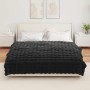 Manta de Piel de Conejo Sintética 4 pcs Negro 150 x 220 cm en Ropa de cama | Comprar online en Foru.es