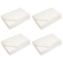 Manta de Piel de Conejo Sintética 4 pcs 150 x 220 cm Poliéster en Ropa de cama | Comprar online en Foru.es