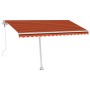 Toldo de pie automático naranja y marrón 450x300 cm en Toldos | Comprar online en Foru.es