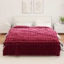 Manta de Piel de Conejo Sintética 4 pcs Rojo Burdeos en Ropa de cama | Comprar online en Foru.es