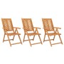 Sillas de jardín reclinables 3 uds madera maciza acacia de vidaXL, Sillas de jardín - Ref: Foro24-362232, Precio: 263,44 €, D...