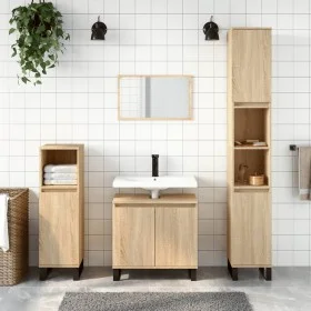 Armario de baño madera de ingeniería roble Sonoma 58x33x60 cm de vidaXL, Tocadores de baño - Ref: Foro24-831591, Precio: 64,7...