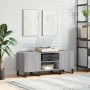 Mueble para discos madera contrachapada gris sonoma 121x38x48cm de vidaXL, Almacenamiento para CD y DVD - Ref: Foro24-831690,...