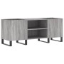 Mueble para discos madera contrachapada gris sonoma 121x38x48cm de vidaXL, Almacenamiento para CD y DVD - Ref: Foro24-831690,...