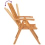 Sillas de jardín reclinables 3 uds madera maciza acacia de vidaXL, Sillas de jardín - Ref: Foro24-362232, Precio: 263,44 €, D...