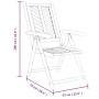 Sillas de jardín reclinables 3 uds madera maciza acacia de vidaXL, Sillas de jardín - Ref: Foro24-362232, Precio: 263,44 €, D...