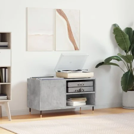 Concrete gray engineered wood disc cabinet 85x38x48 cm by vidaXL, CD and DVD storage - Ref: Foro24-831696, Price: 43,81 €, Di...