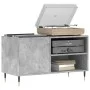 Concrete gray engineered wood disc cabinet 85x38x48 cm by vidaXL, CD and DVD storage - Ref: Foro24-831696, Price: 43,81 €, Di...