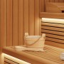 Cubo de Sauna 2 pcs Marrón Madera de Pino Sólida y Cáñamo en Piscinas | Comprar online en Foru.es